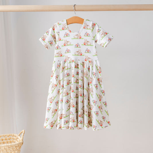 Mascot Mania in Arkansas Organic Cotton Dress for Kids