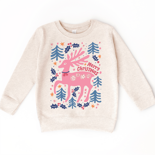 Boho Reindeer Christmas Shirt -  Long Sleeve Tees & Sweatshirts