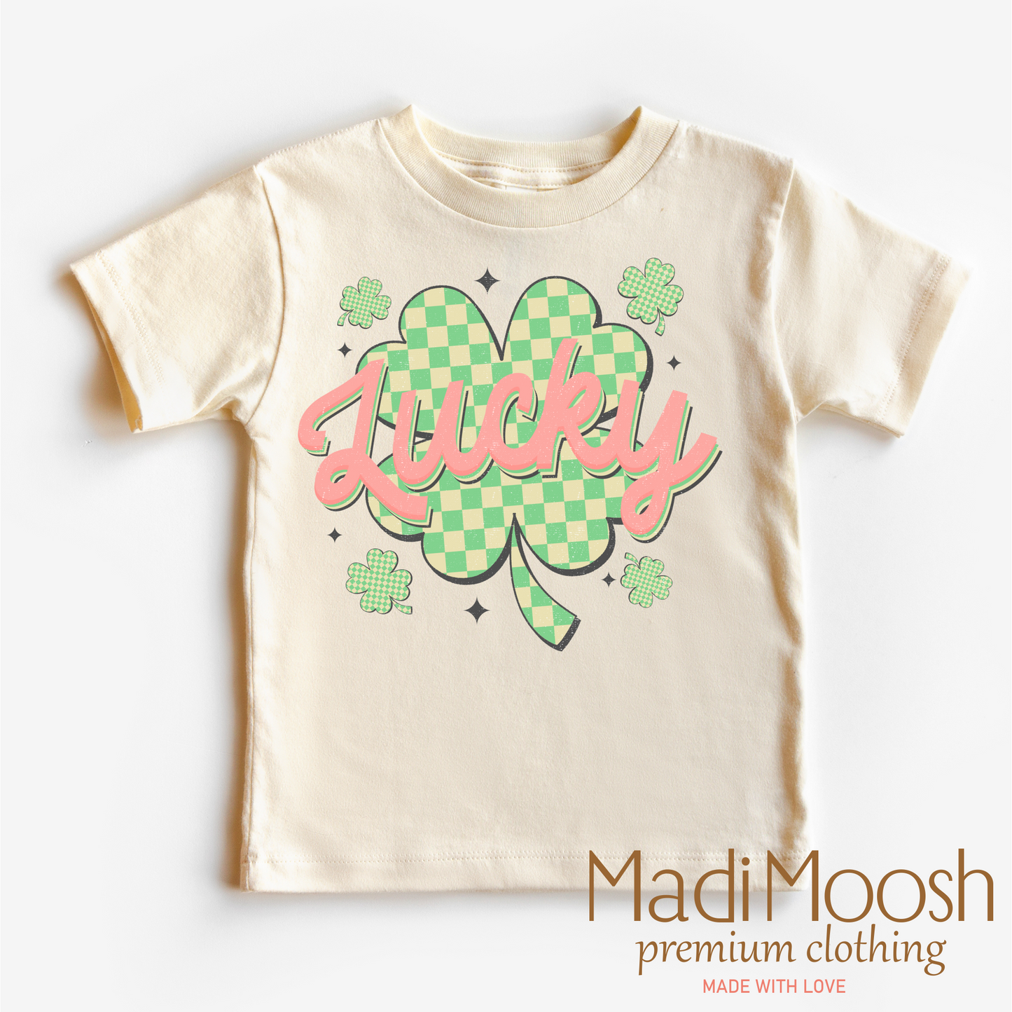 St. Patrick's Day Lucky Clover Shirt - Kids Retro St. Patrick's Day Tee