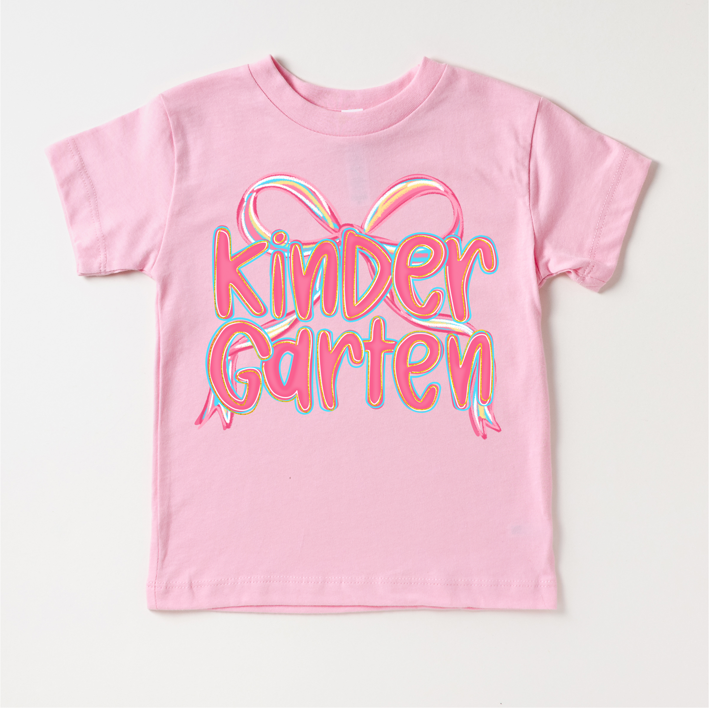 Girls Kindergarten Bow Back To School Shirt - First Day Of School Tee