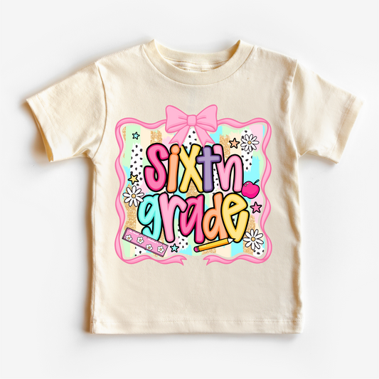 Girls 6th Grade School Shirt - Back To School Tee