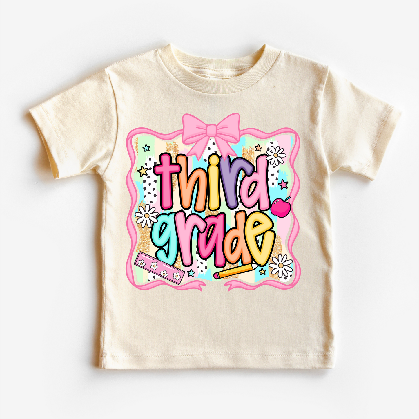 Girls Third Grade School Shirt - Back To School Tee