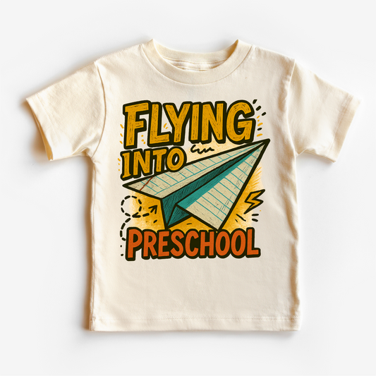Flying Into Preschool Back To School Shirt | First Day Of School Tee