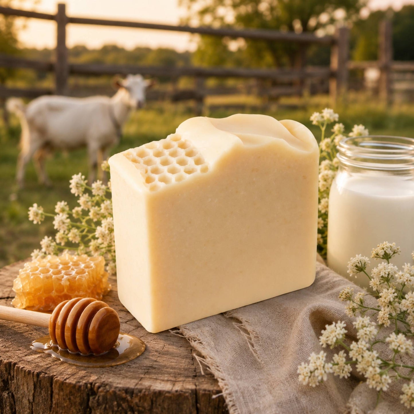 Milk + Honey Fragrance Free Handmade Tallow and Goat Milk Soap Bar