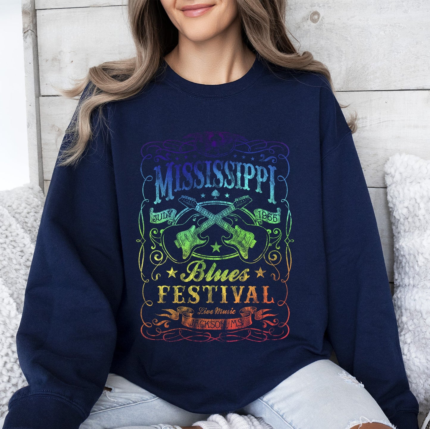Mississippi Blues Festival, Concert Poster Sweatshirt