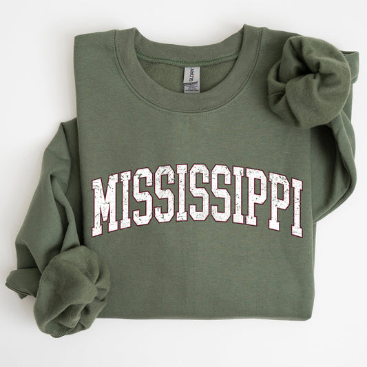 Mississippi, Football, Sports, Game Day, Big Game, Touchdown, Tailgate Party, University, College, State Sweatshirt