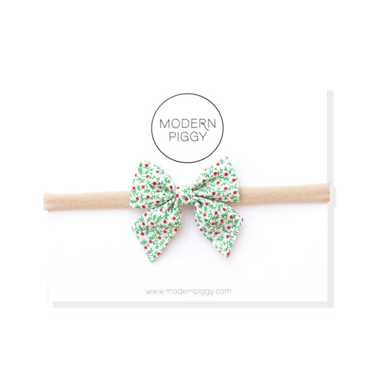 Winter Berry | Mini Piggy Bow