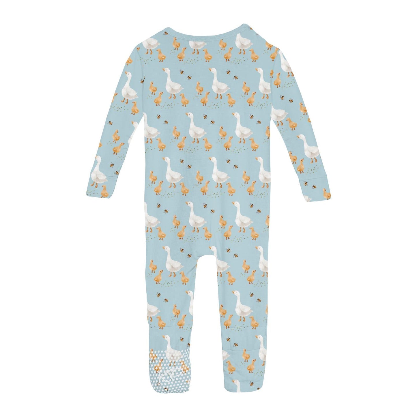 Print Convertible Coverall in Spring Sky Feeding Ducks