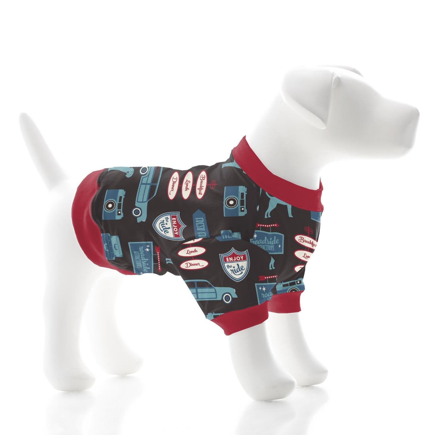 Print Dog Jammies in Midnight on the Road