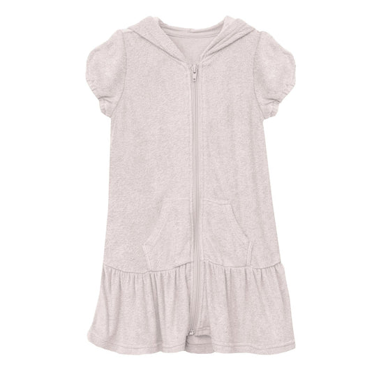 Terry Ruffle Swim Cover-Up in Macaroon
