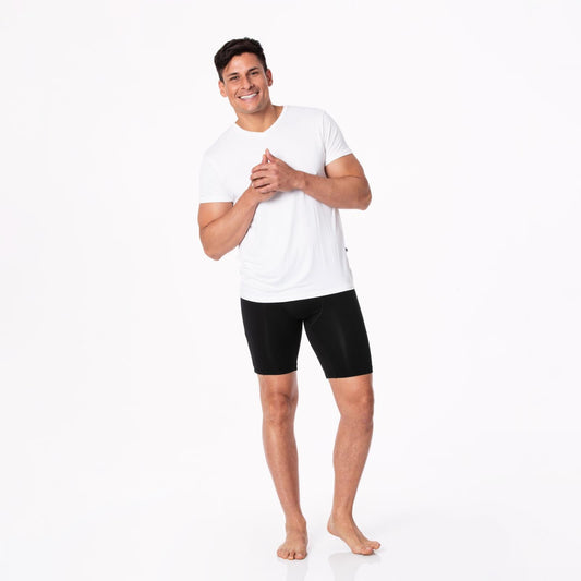 Men's Short Sleeve V-Neck Tee in Natural