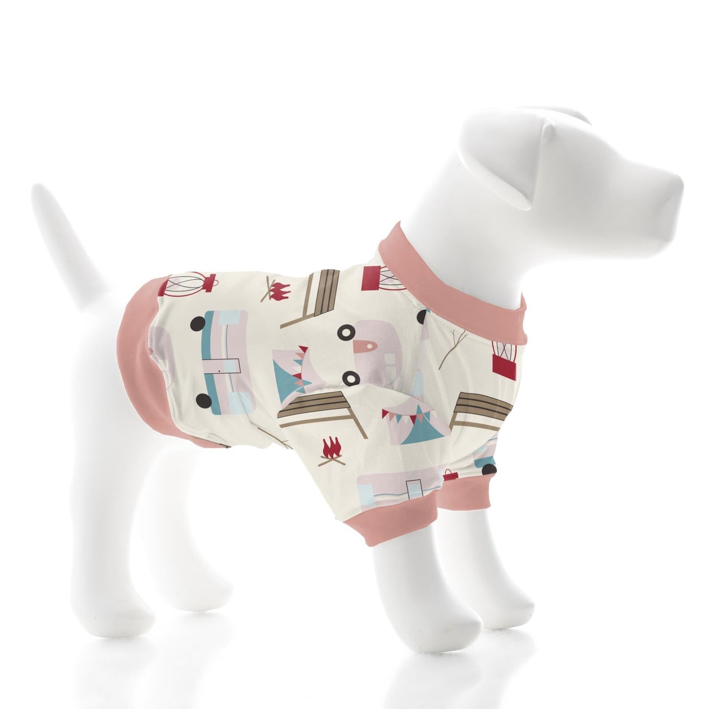 Print Dog Jammies in Natural Camping