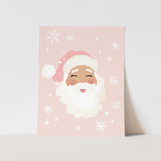 {Pink} Santa Art Print