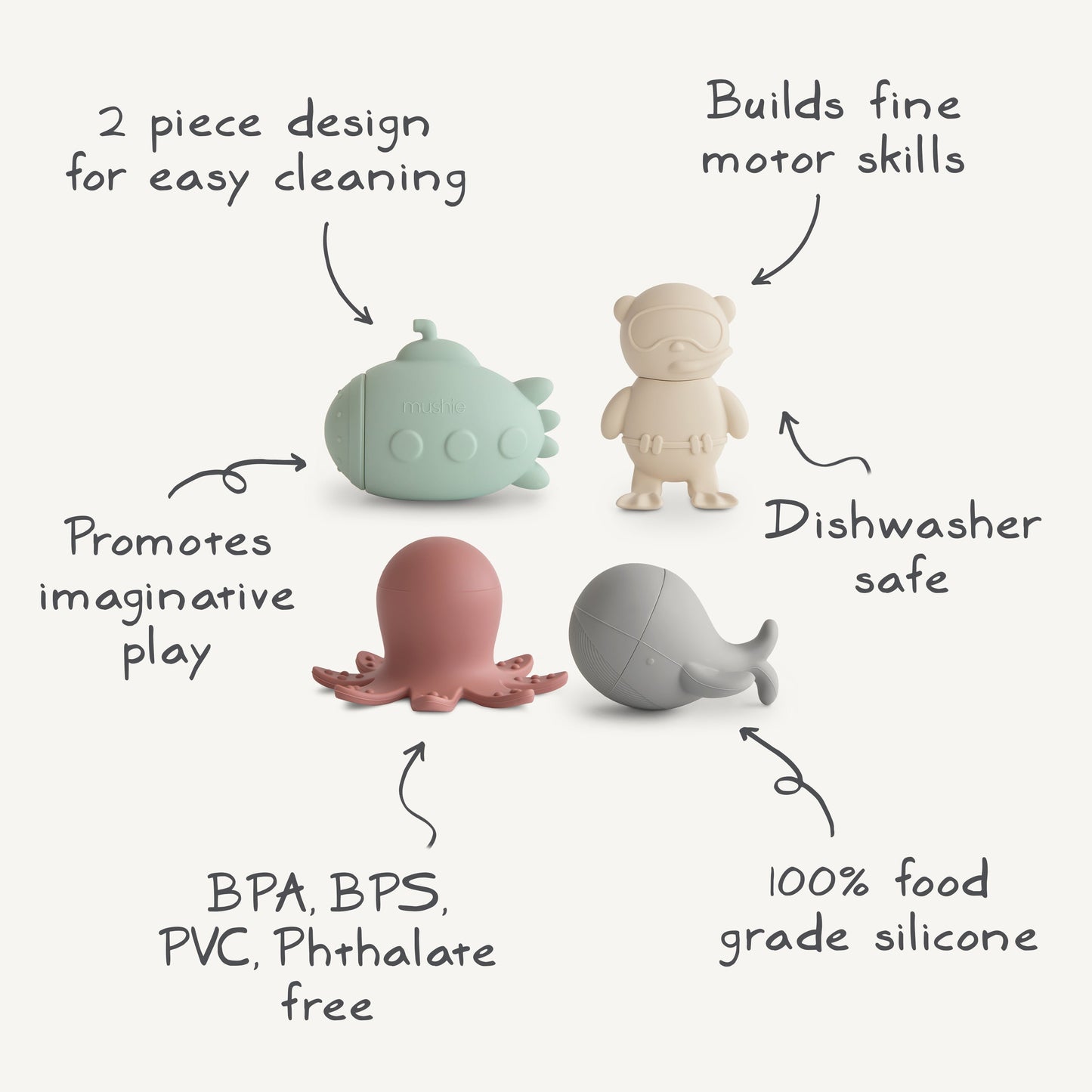 Vehicles Mold Free Bath Play Set - 4 Pack
