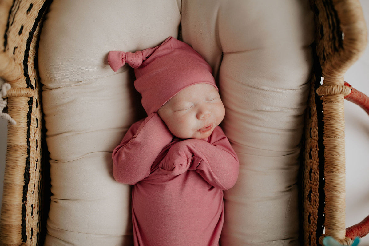 Rose Knotted Newborn Baby Gown