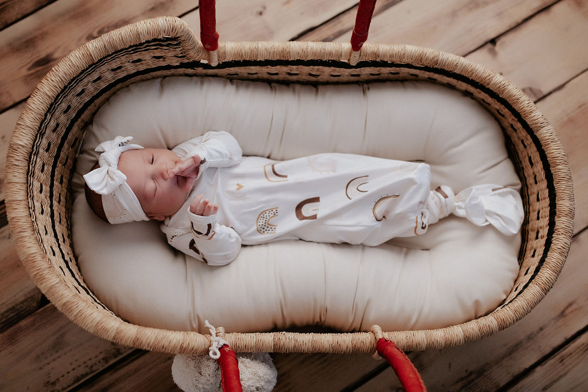 Rainbow Newborn Knotted Baby Gown