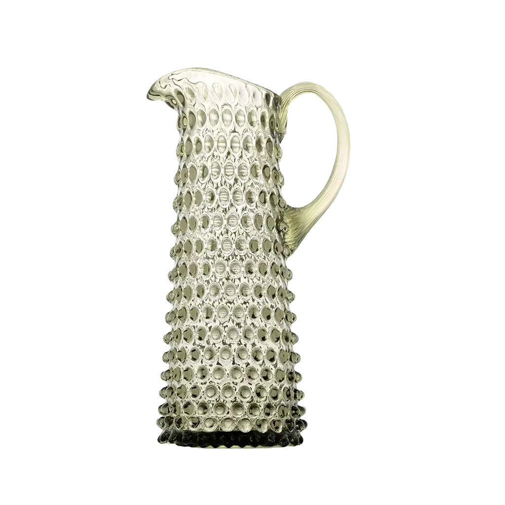 Hobnail Jug - Tall - Moss Green