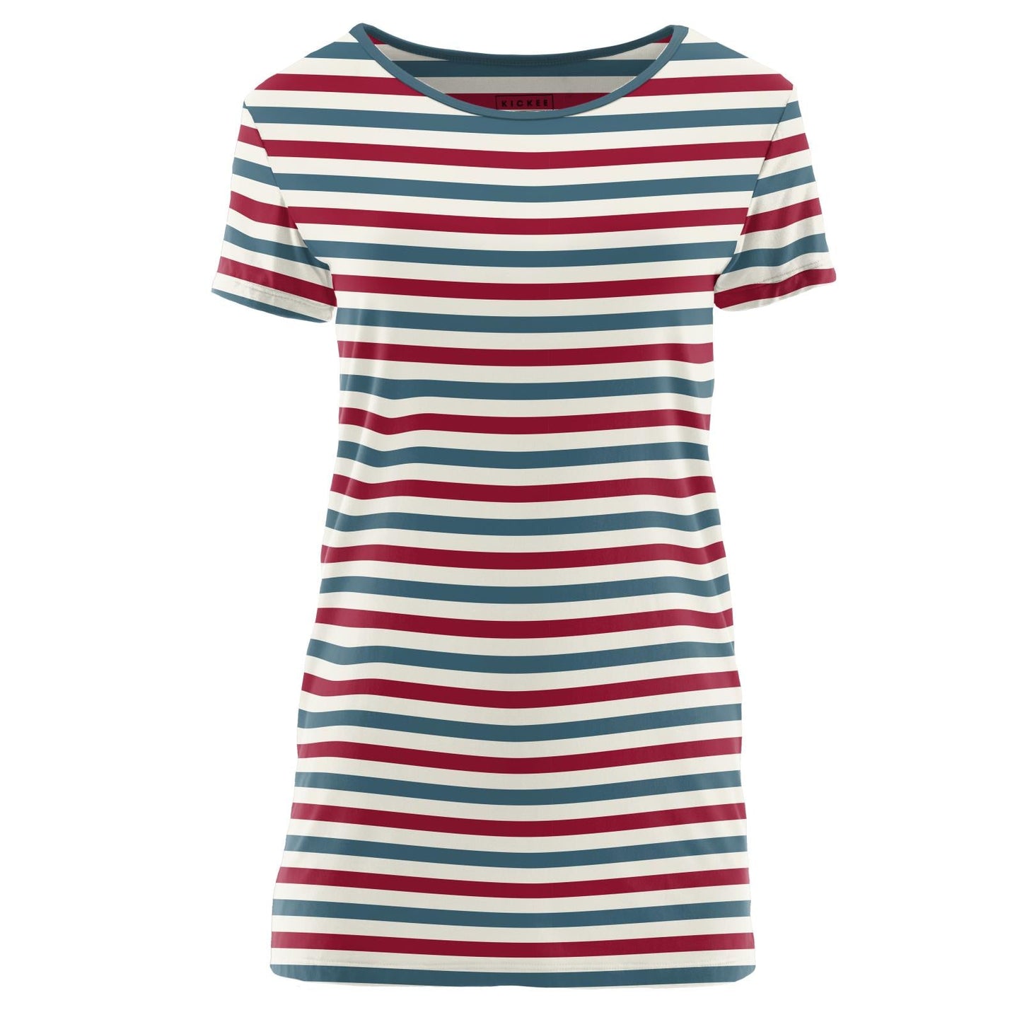 Women's Print Short Sleeve Relaxed Tee in USA Stripe
