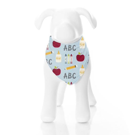 Print Dog Bandana in Spring Sky First Day of School