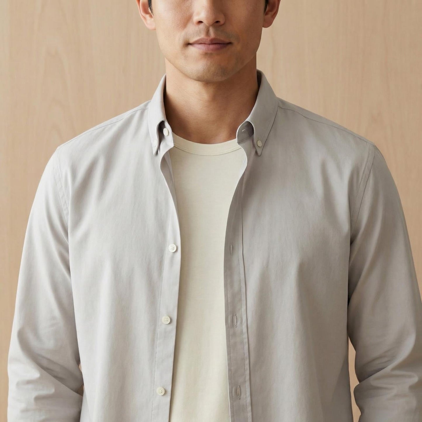 Men's Short Sleeve Crew Neck Tee in Natural
