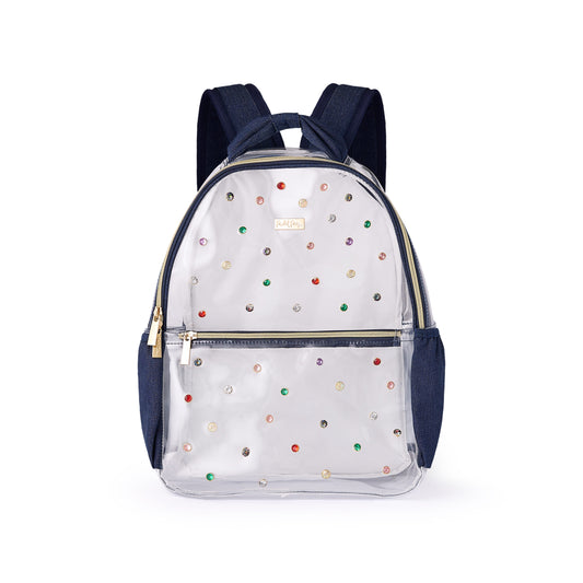 Denim and Gems Clear Backpack
