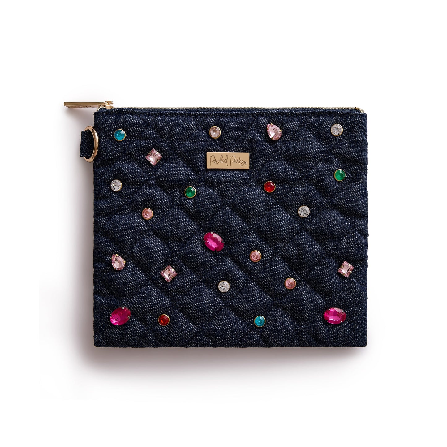 Denim and Gems Everything Pouch