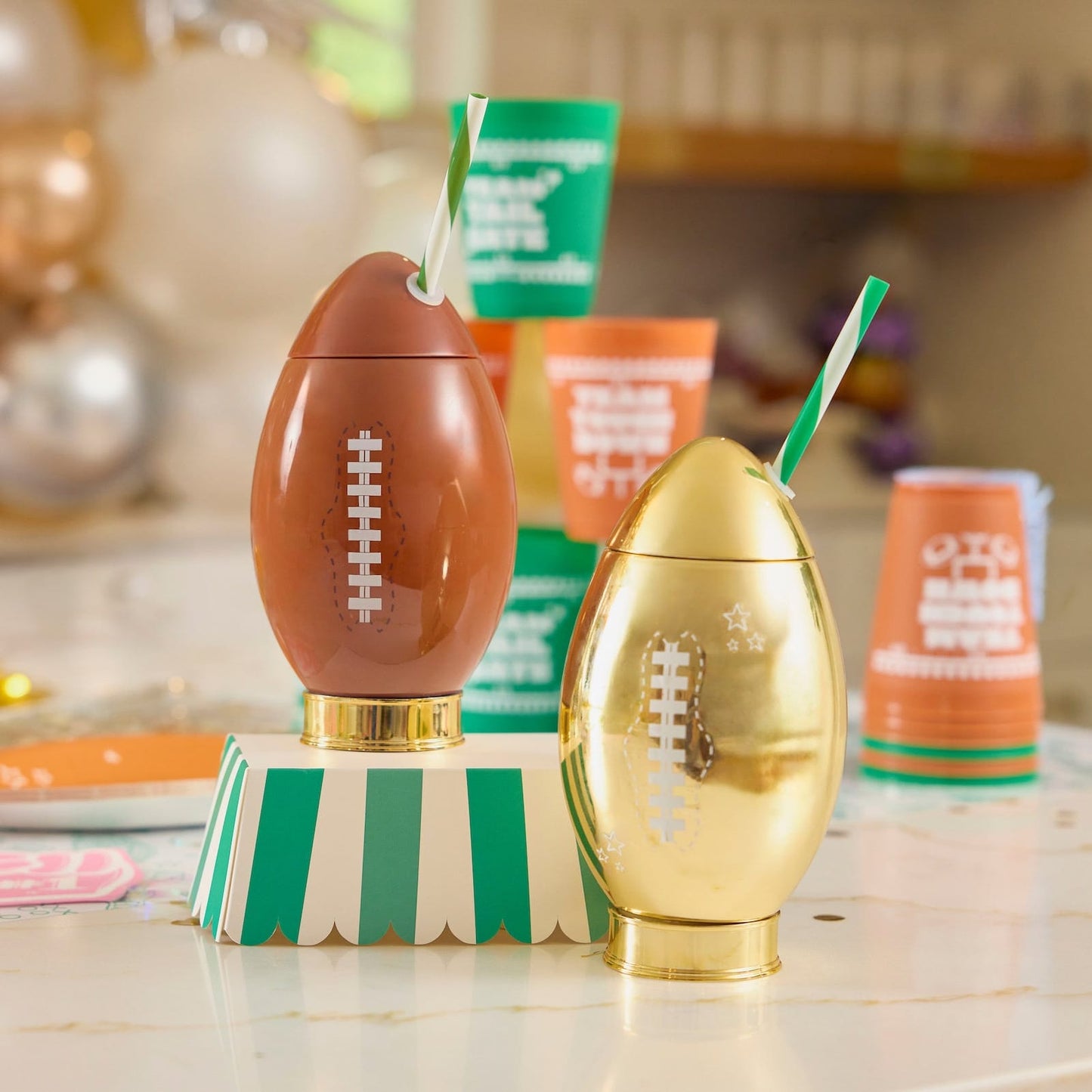Football Novelty Sipper (Single, 6, or 12)