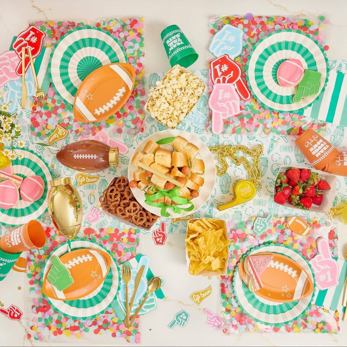 Foam Finger Multicolor Cocktail Napkins (20 Ct)