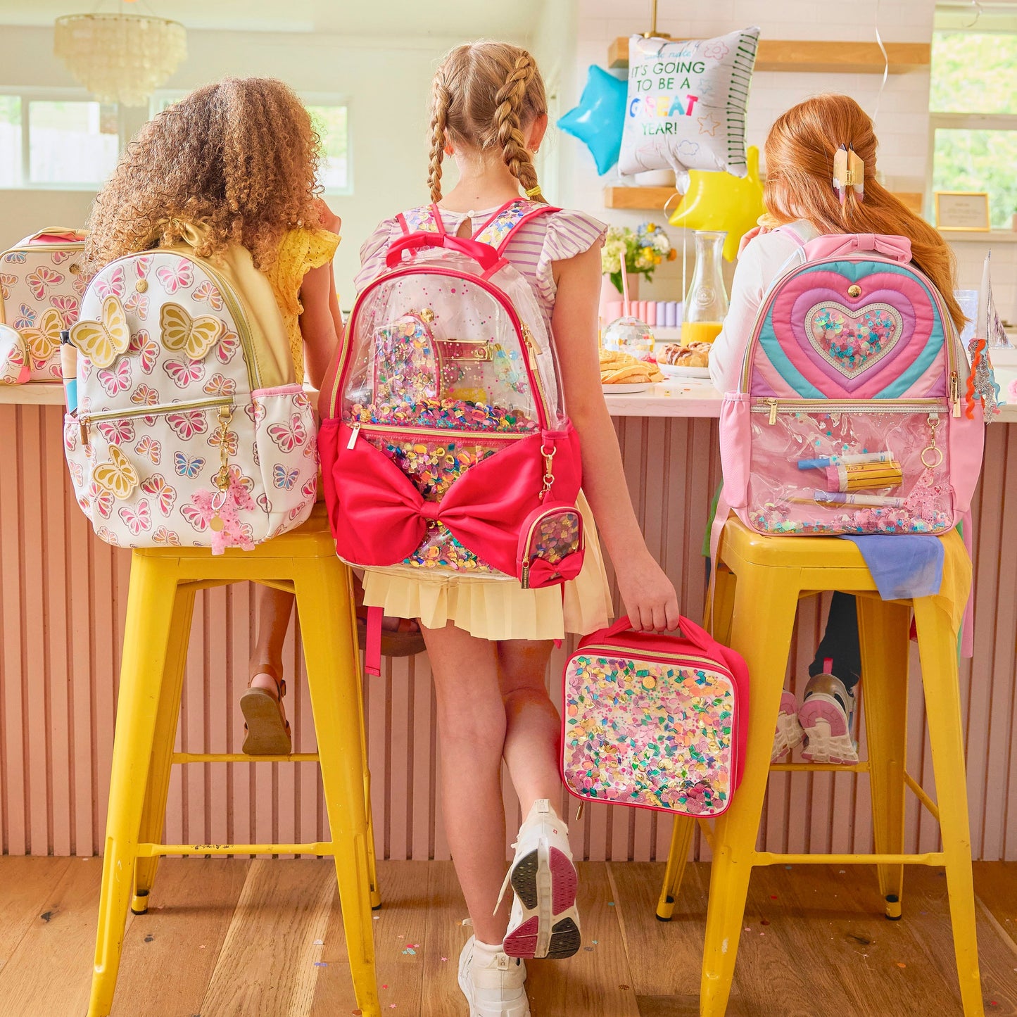 Gold Butterfly Backpack with Tuckaway Wings
