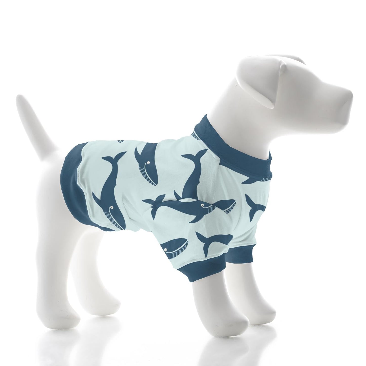Print Dog Jammies in Fresh Air Blue Whales