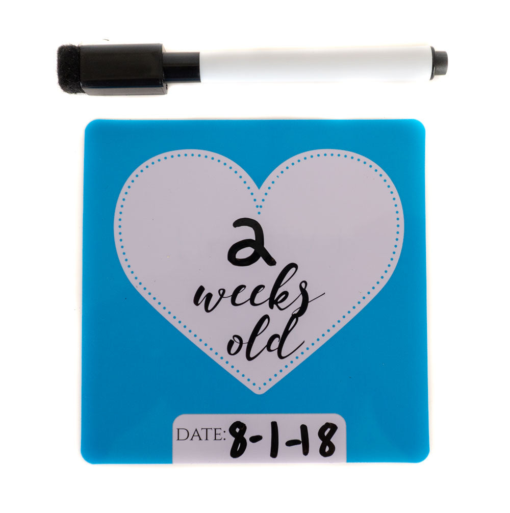 Boy Preemie Three Little Tots NICU Milestone Cards in Plastic