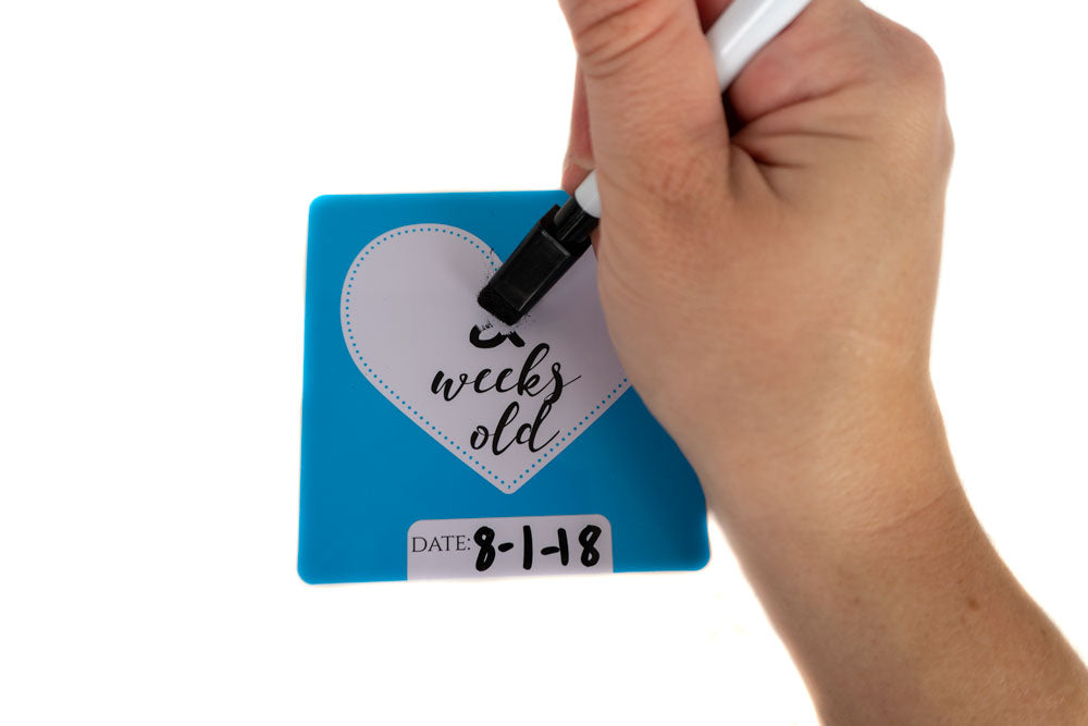 Boy Preemie Three Little Tots NICU Milestone Cards in Plastic