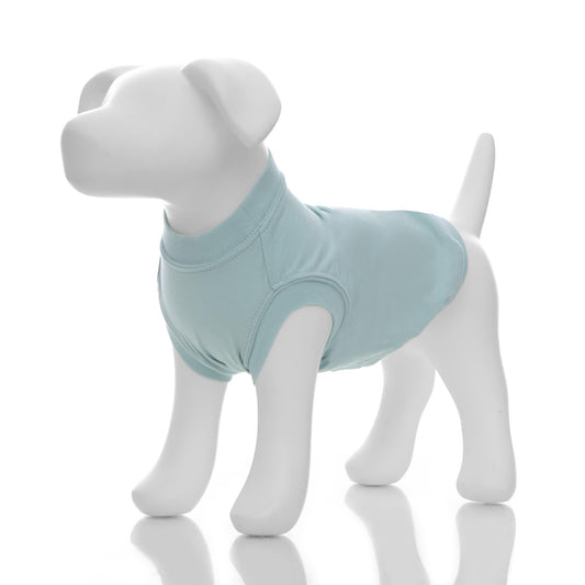 Luxe Sleeveless Dog Tee in Spring Sky