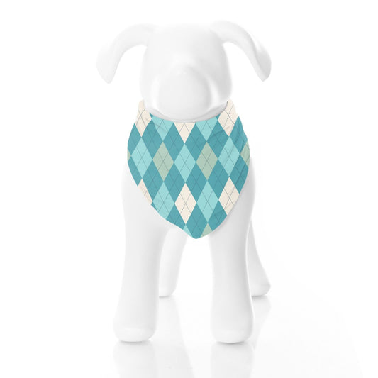 Print Dog Bandana in Glacier Argyle