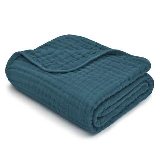 Baby Muslin Blanket in Neptune