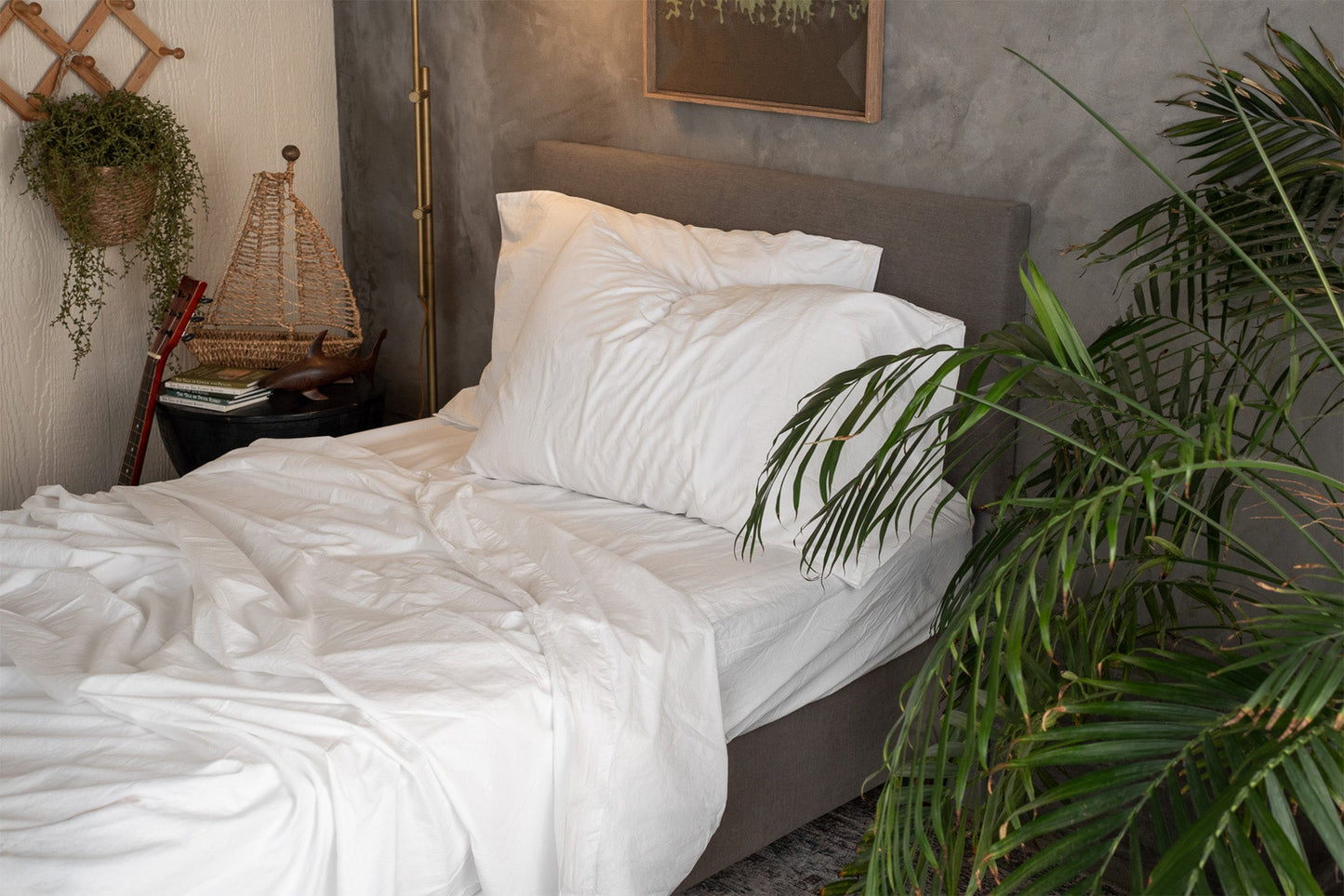 Kids Crinkle Percale Organic Cotton Sheet Set + Pillowcases