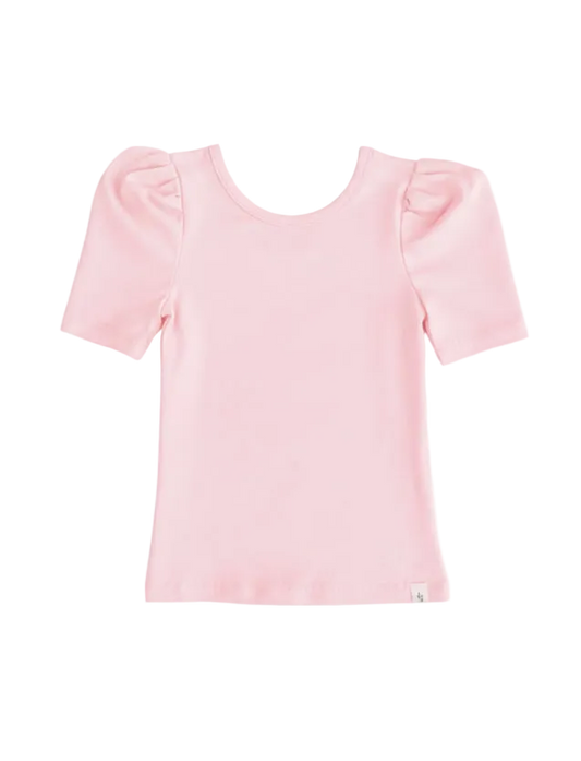 Camellia Pink Puff Sleeve Layering Shirt