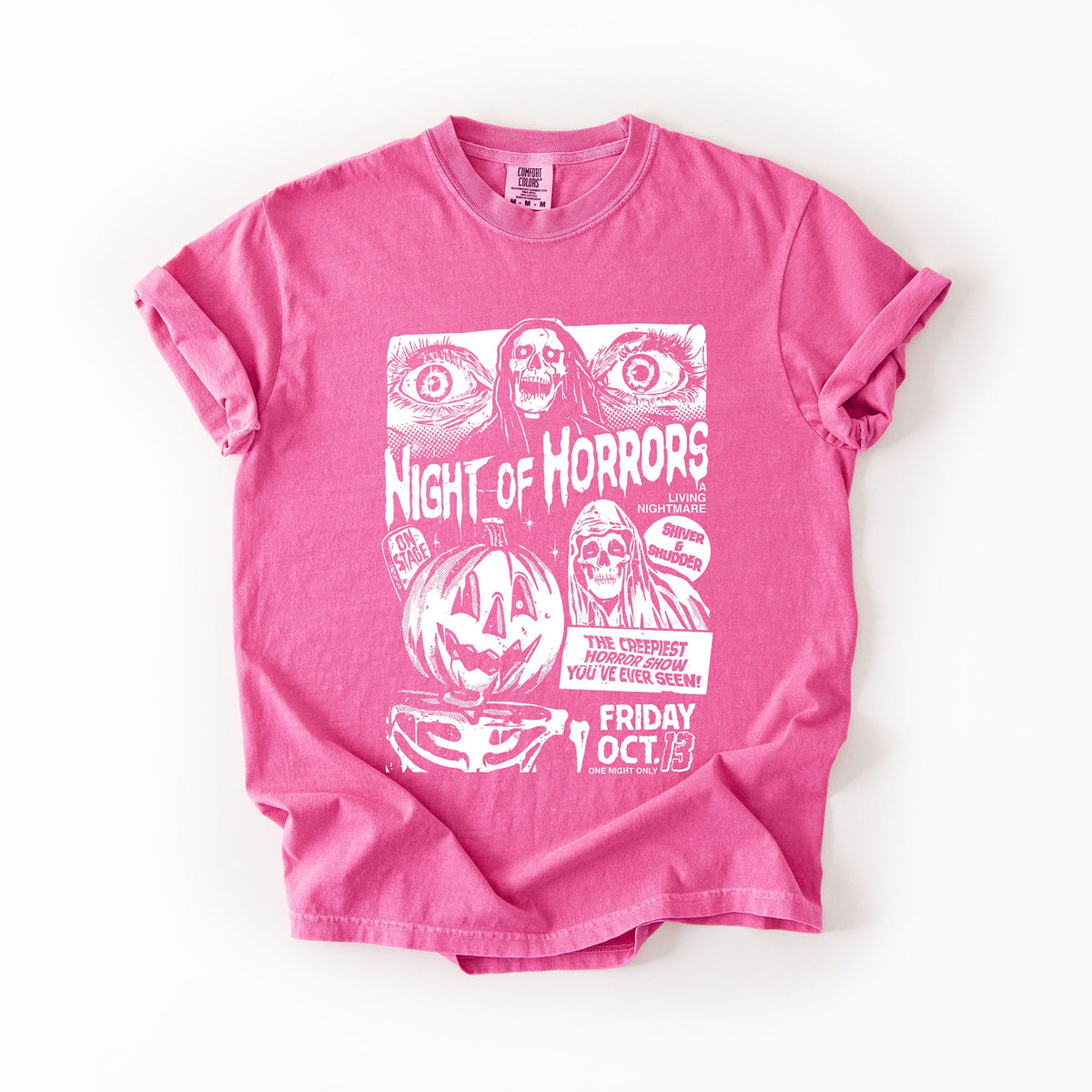 Night of Horrors, Halloween, Spooky, Scary, Witch, Comfort Colors T-Shirt