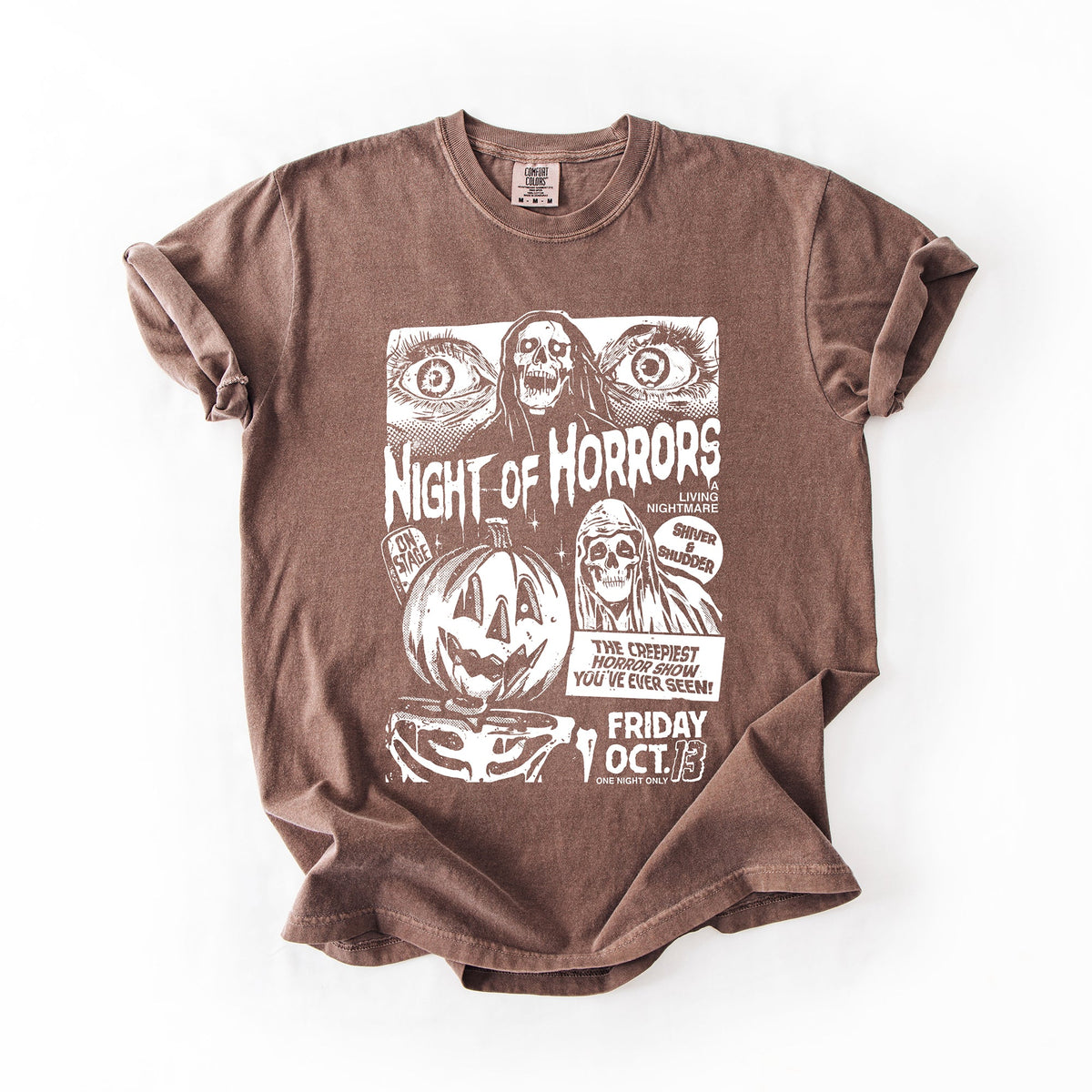 Night of Horrors, Halloween, Spooky, Scary, Witch, Comfort Colors T-Shirt