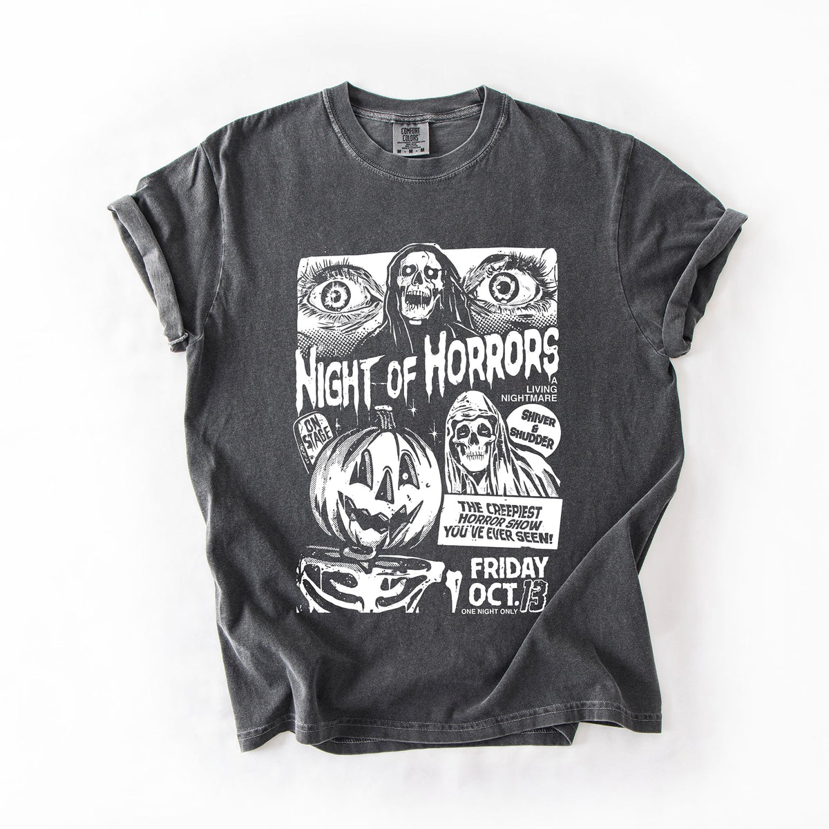 Night of Horrors, Halloween, Spooky, Scary, Witch, Comfort Colors T-Shirt