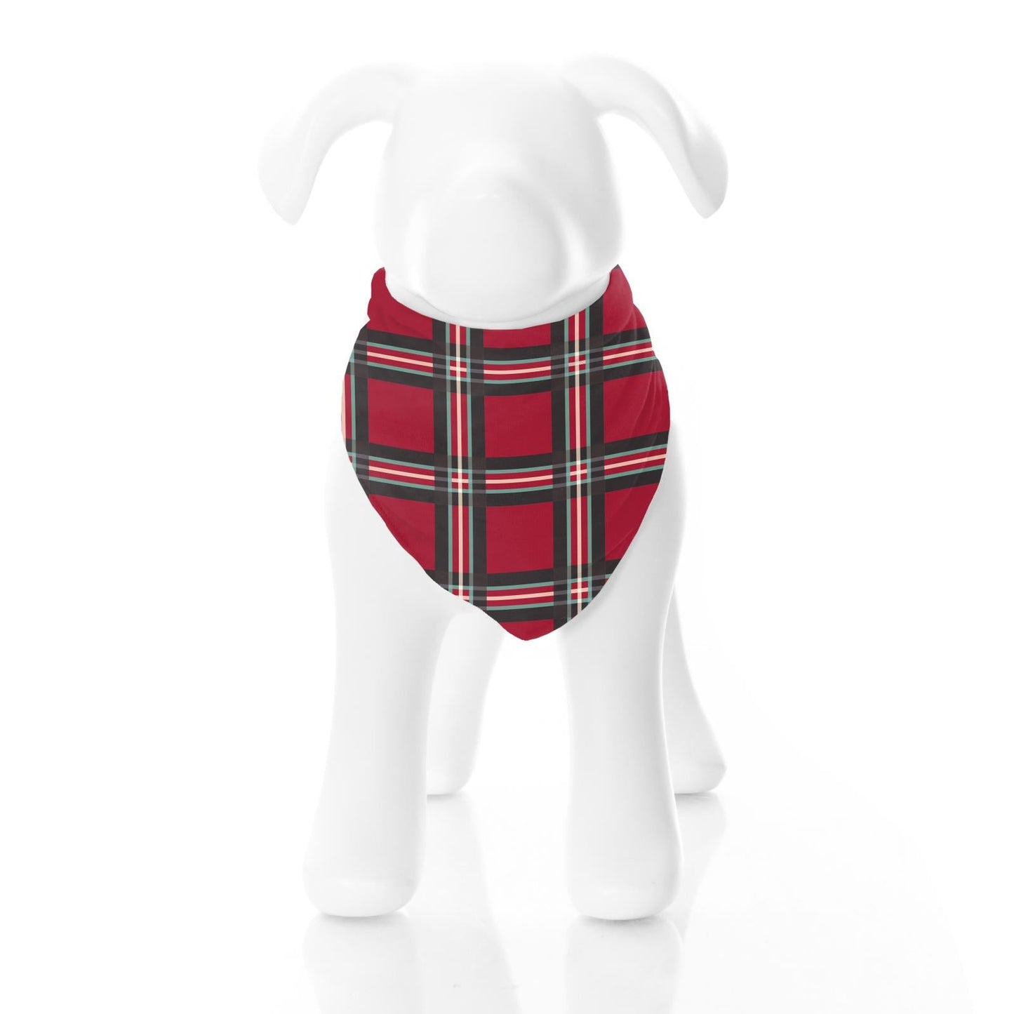 Print Dog Bandana in Classic Holiday Plaid