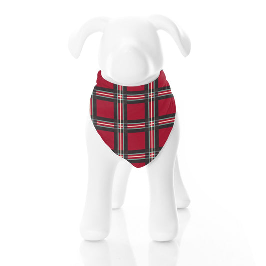 Print Dog Bandana in Classic Holiday Plaid
