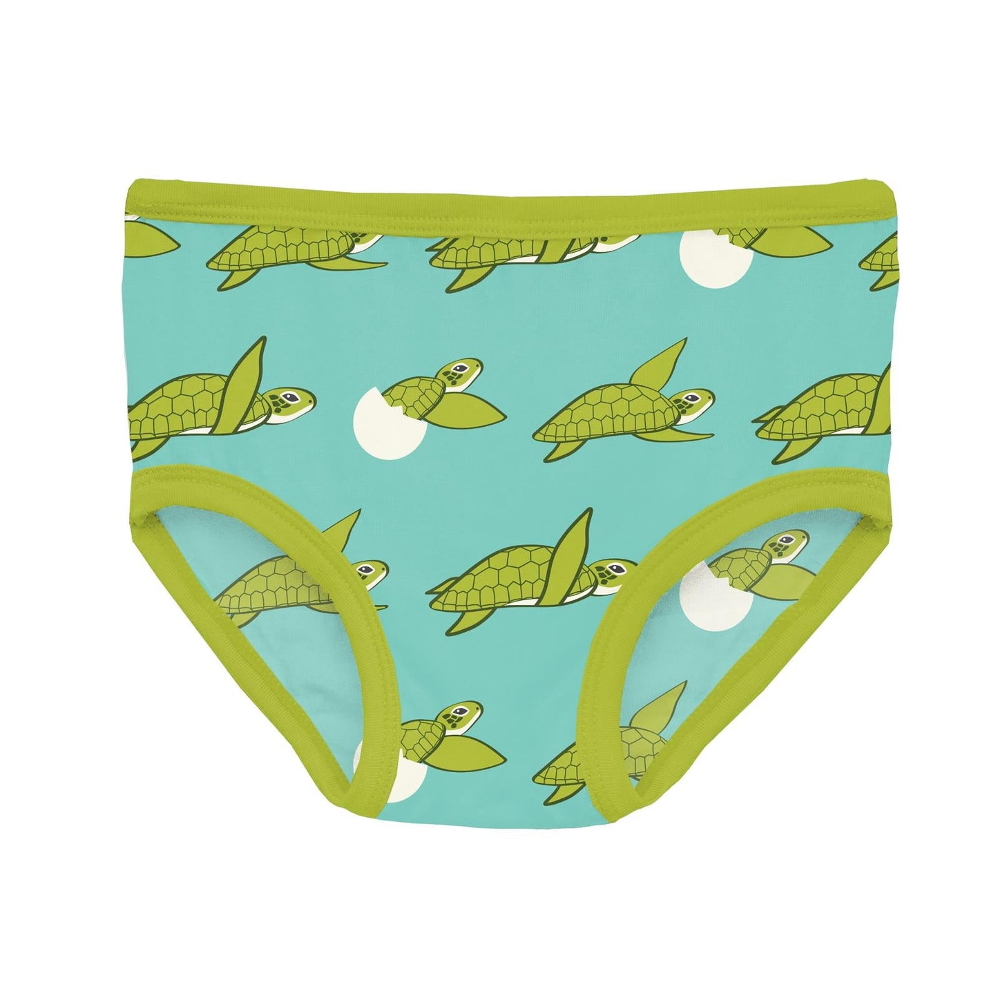 Print Girl's Underwear in Glass Sea Turtles