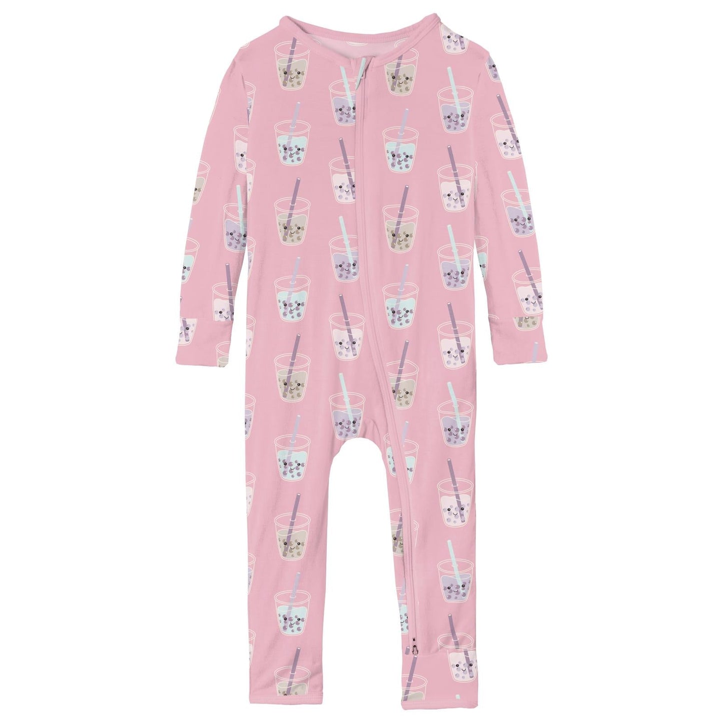 Print Coverall with 2 Way Zipper in Cake Pop Boba