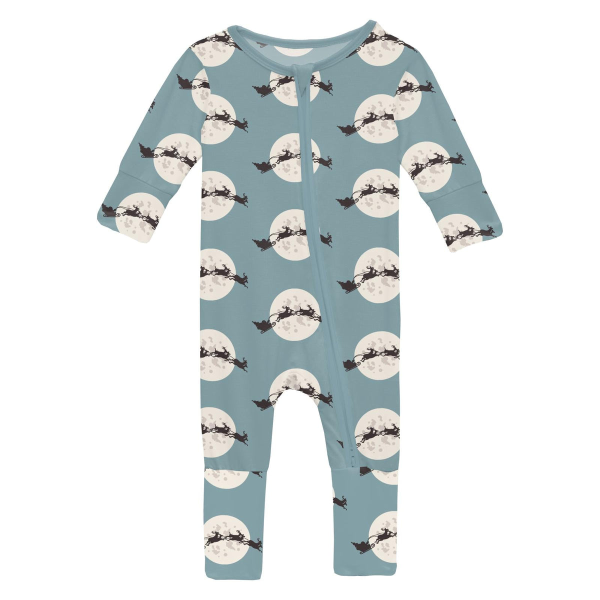 Print Convertible Coverall in Stormy Sea Santa's Sleigh