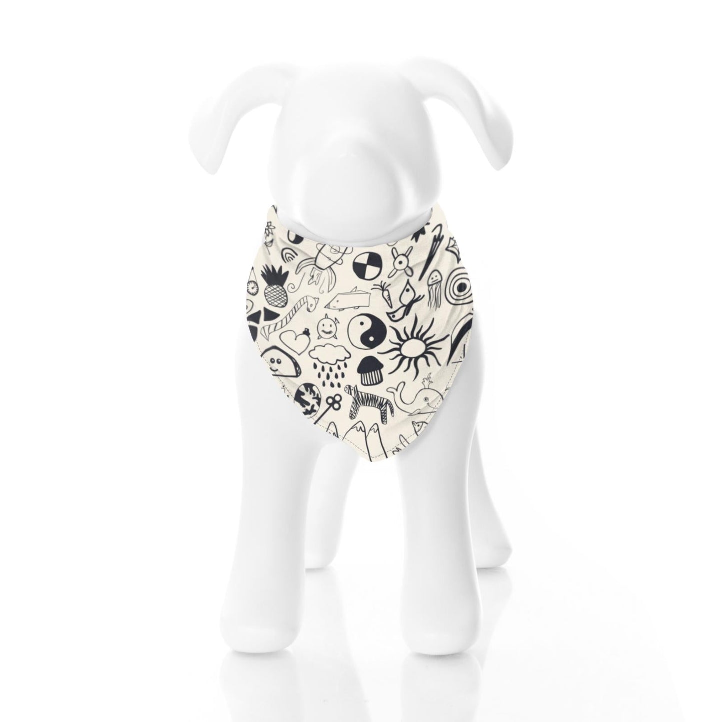 Print Dog Bandana in Doodles