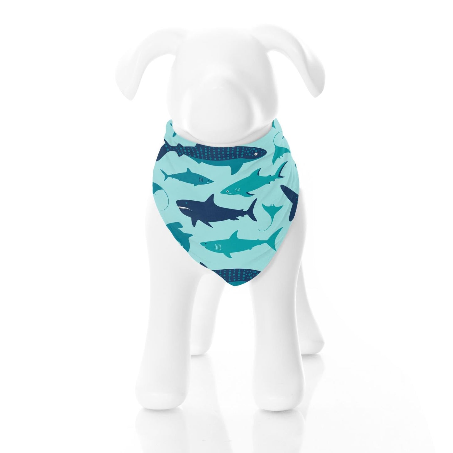 Print Dog Bandana in Summer Sky Sharks