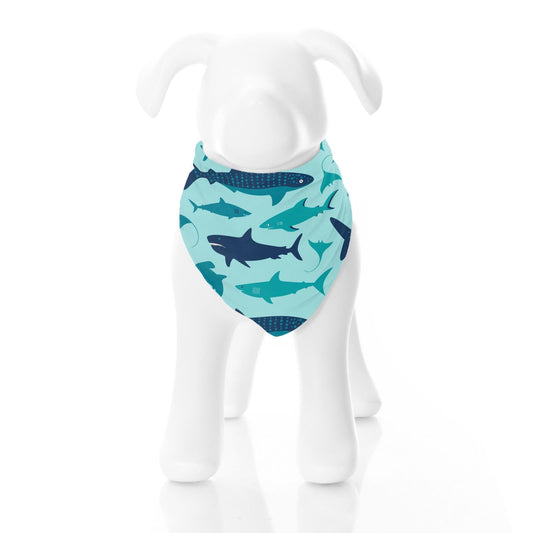 Print Dog Bandana in Summer Sky Sharks