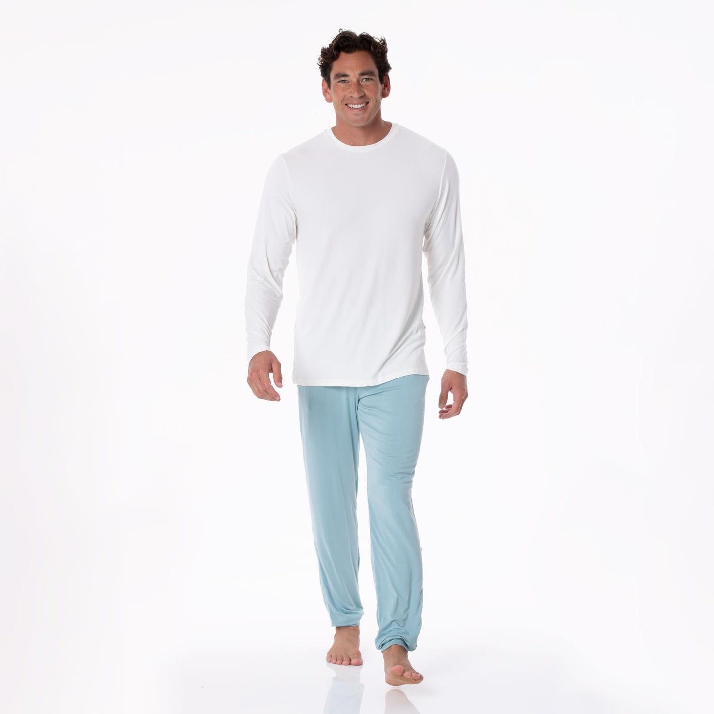 Men's Basic Long Sleeve Tee in Natural
