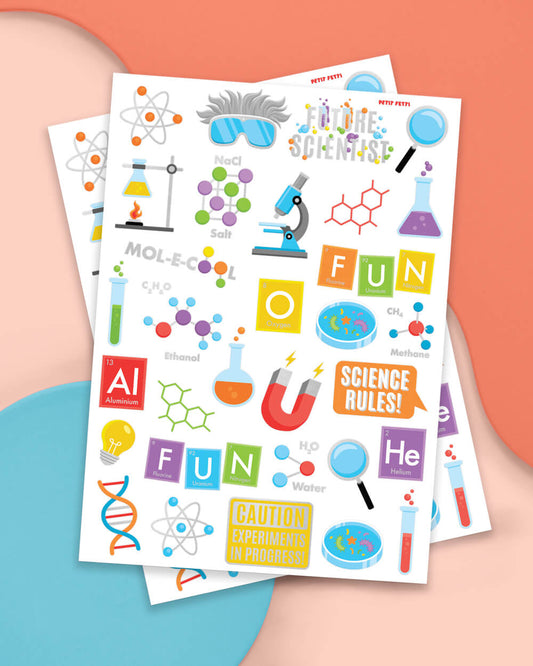 MOL-E-COOL Tats - 62 foil temporary science tattoos